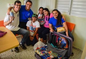 DROP members take school supplies for children in the Dominican Republic.