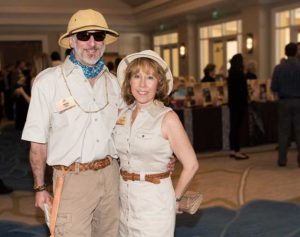 FGCU Provost Ron Toll and wife Kathy got into the safari spirit.