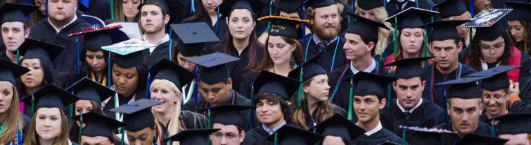 Photos of students at commencement