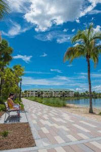 The new waterfront walkway at North Lake Village.