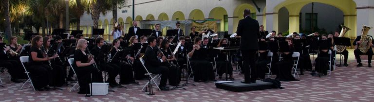 Photo shows the FGCU Wind Orchestra