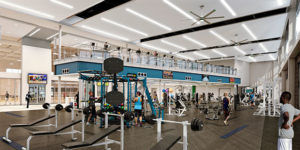 A computer-generated image of FGCU's new recreation center.
