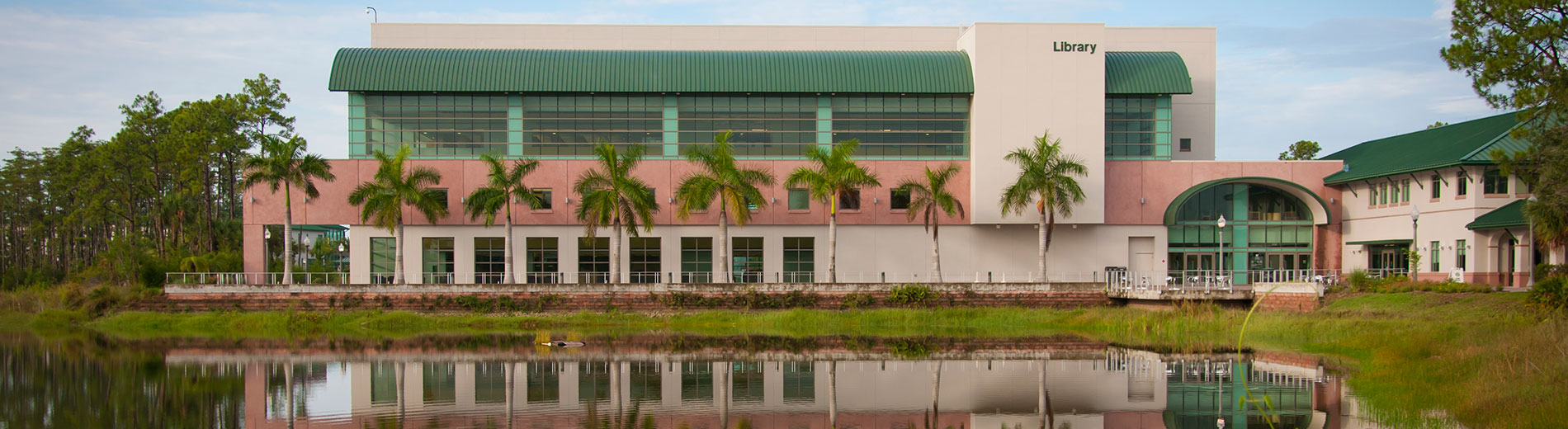 photo shows FGCU library
