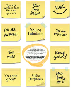 Kindness class sticky notes