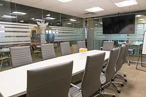 Photo shows conference room