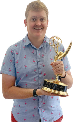 Warren Chappuis and his Emmy