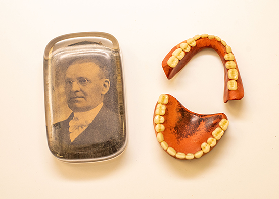 photo shows dentures