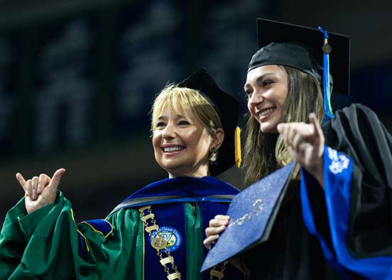 FGCU president Aysegul Timur at commencement