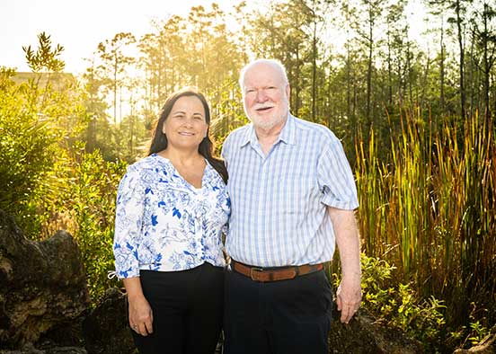 Maria and Thomas M. Missimer on the FGCU campus
