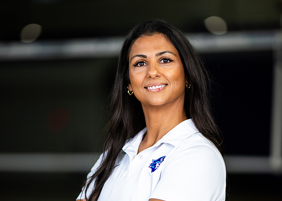 Woman in white shirt