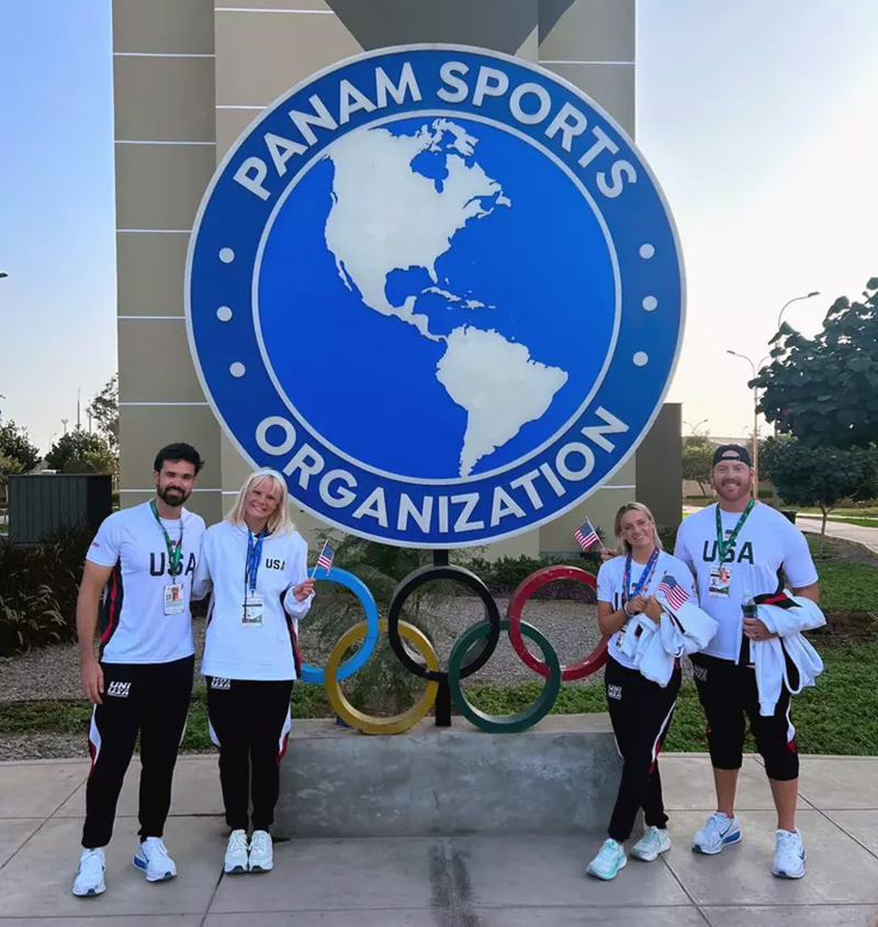 FGCU delegation poses at FISU America Games