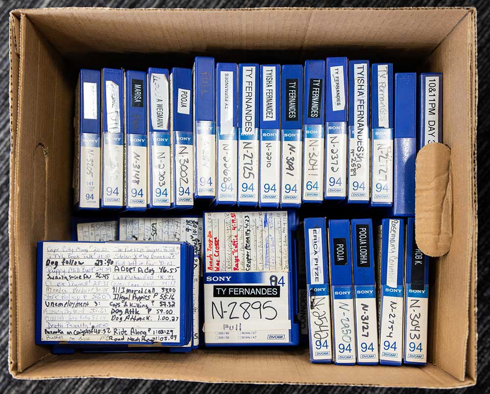 Archive of broadcast media tapes supporting digital preservation projects
